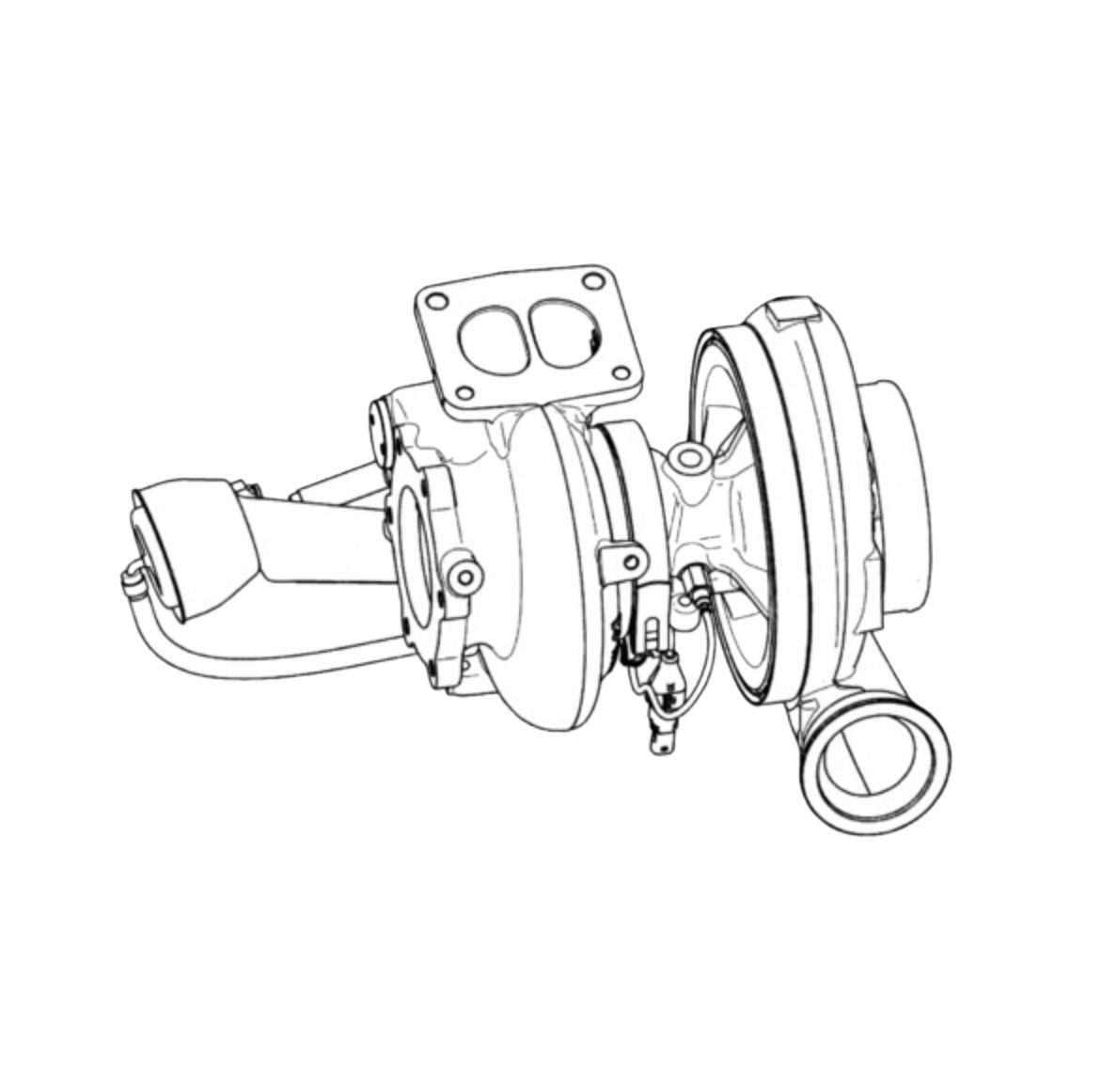 DDE RA4720901480 | TURBOCHARGER CL6 WITH OIL GUIDING PLATE DD15