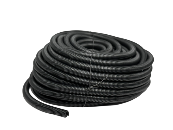 Black Corrugated Split Loom 5/8`` 100 ft