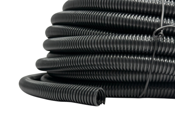 Black Corrugated Split Loom 5/8`` 100 ft - Image 2