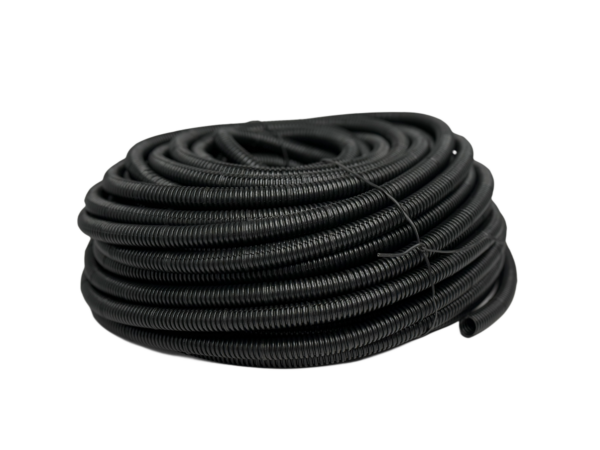 Black Corrugated Split Loom 3/8`` 100 ft