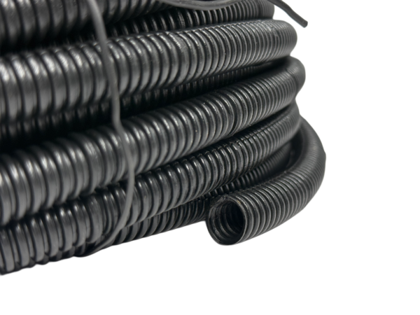 Black Corrugated Split Loom 3/8`` 100 ft - Image 2